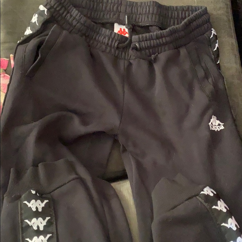 Black Kappa Sweats